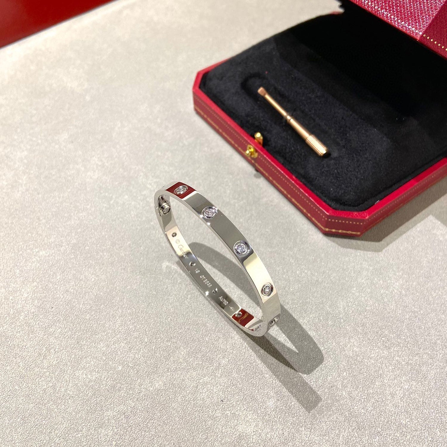 [Vicky]LOVE BRACELET 6.1MM 10 DIAMONDS