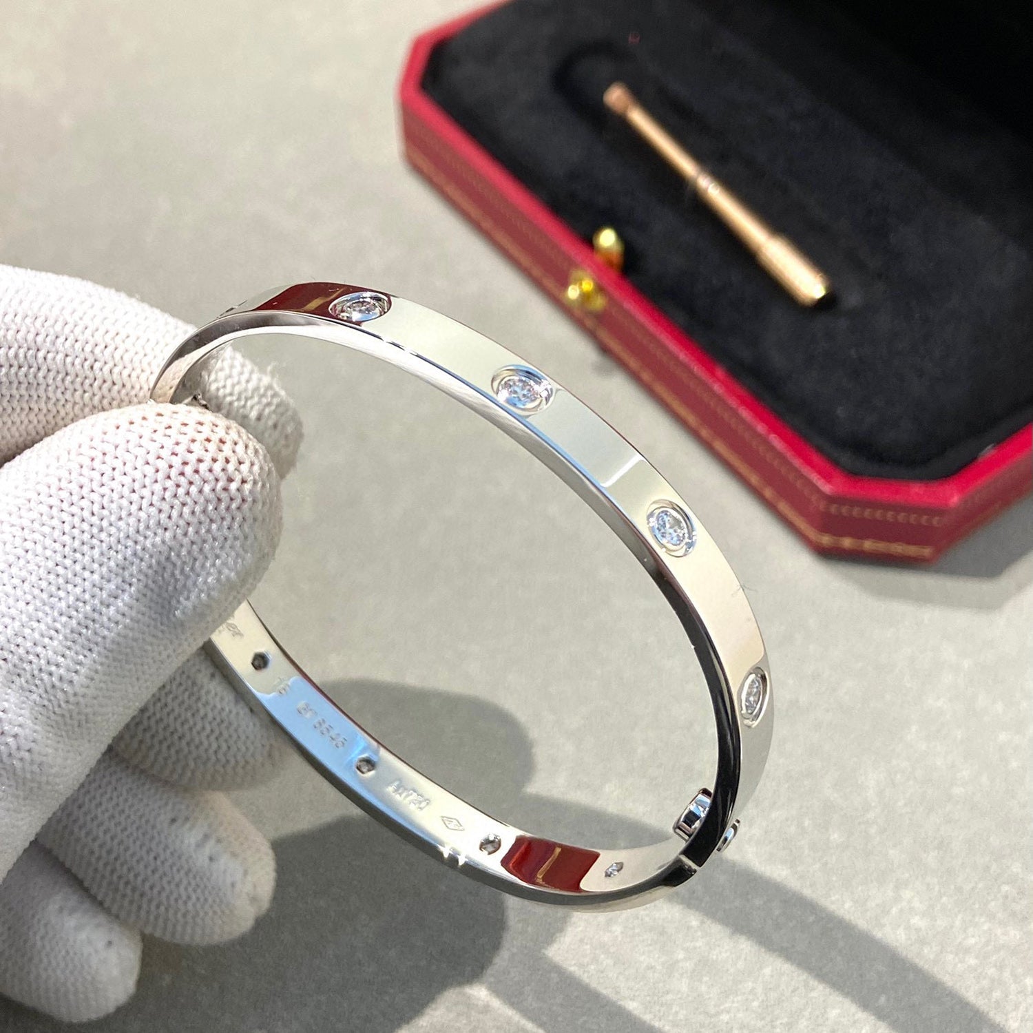 [Vicky]LOVE BRACELET 6.1MM 10 DIAMONDS