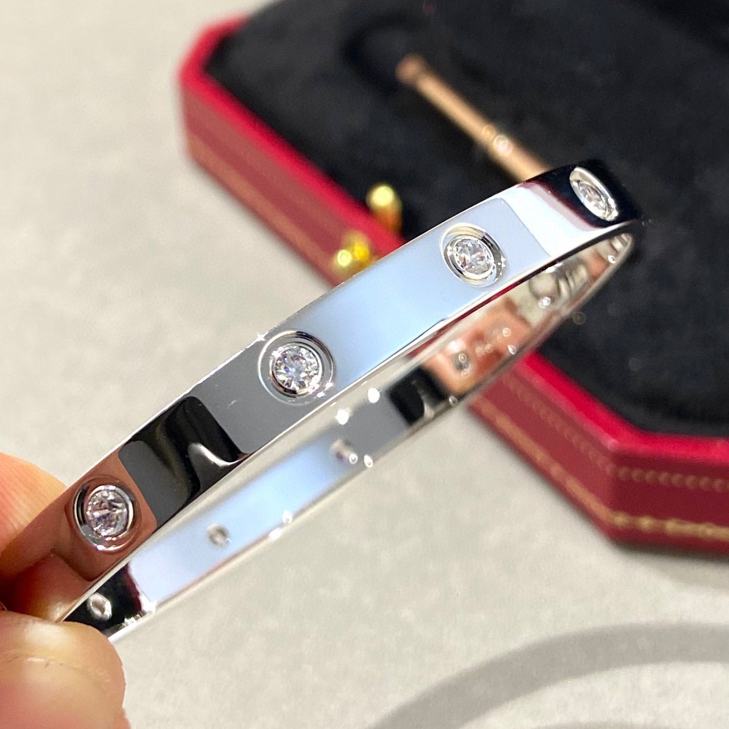 [Vicky]LOVE BRACELET 6.1MM 10 DIAMONDS