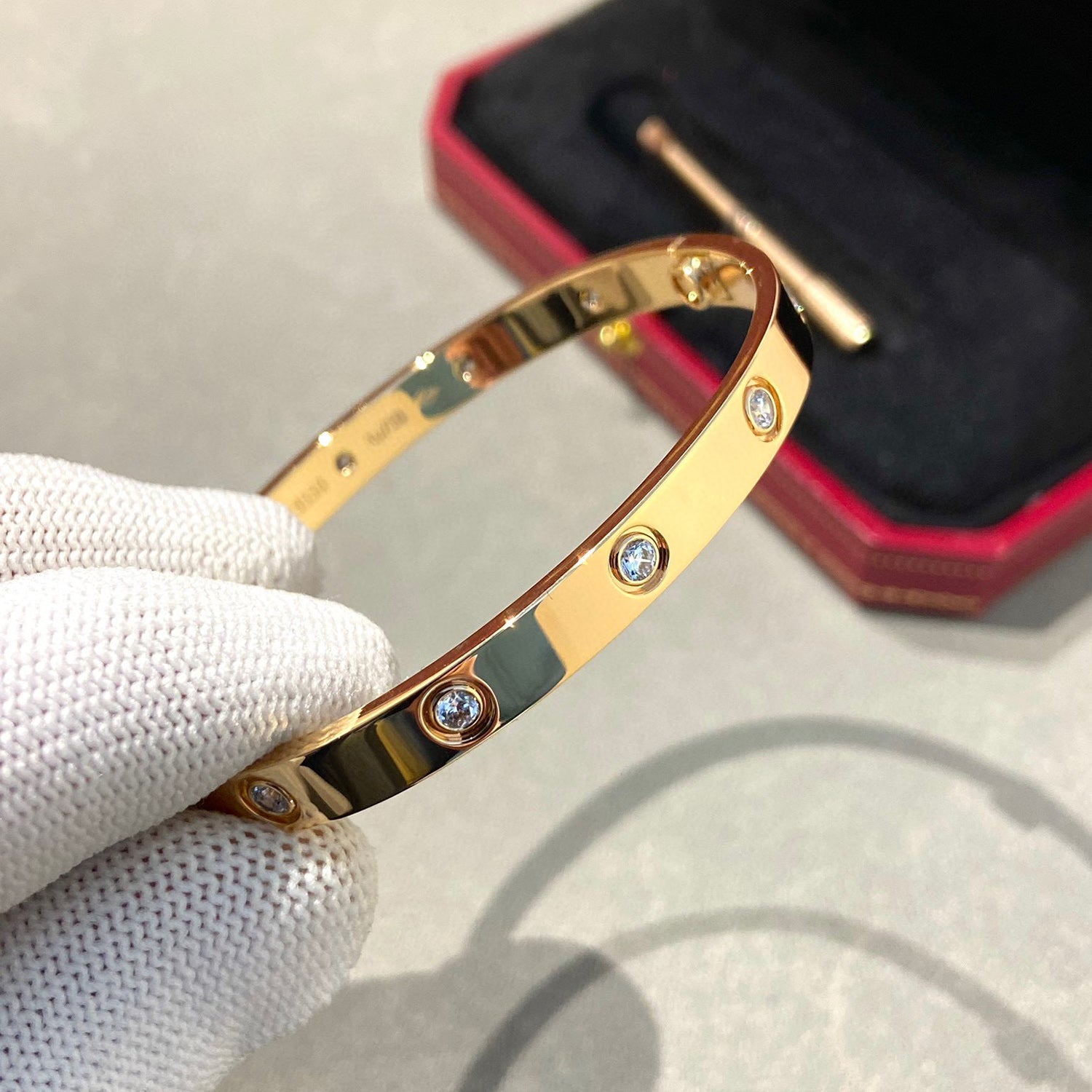 [Vicky]LOVE BRACELET 6.1MM 10 DIAMONDS
