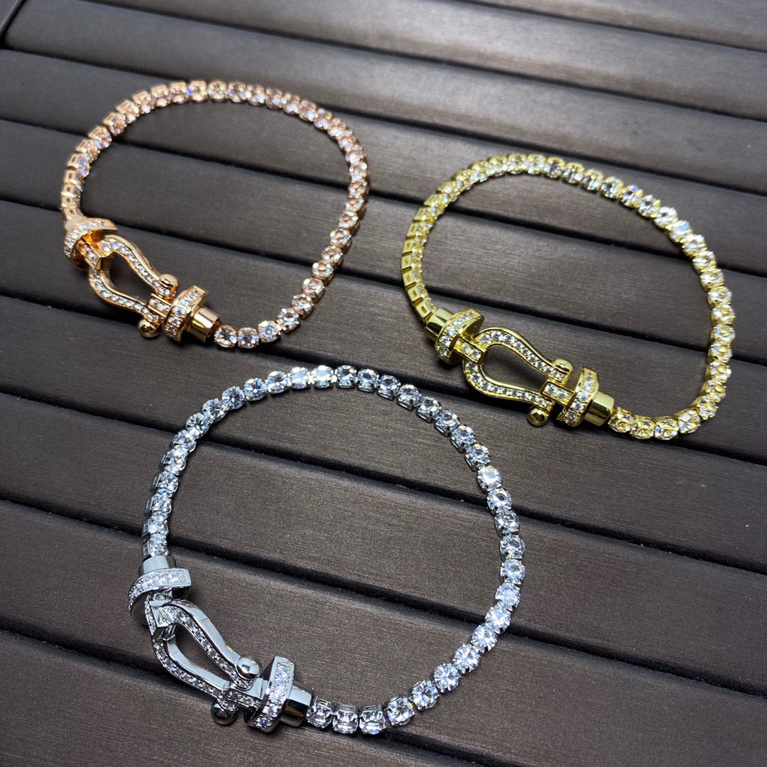 [Vicky]FORCE  HORSESHOE  DIAMOND TENNIS BRACELET