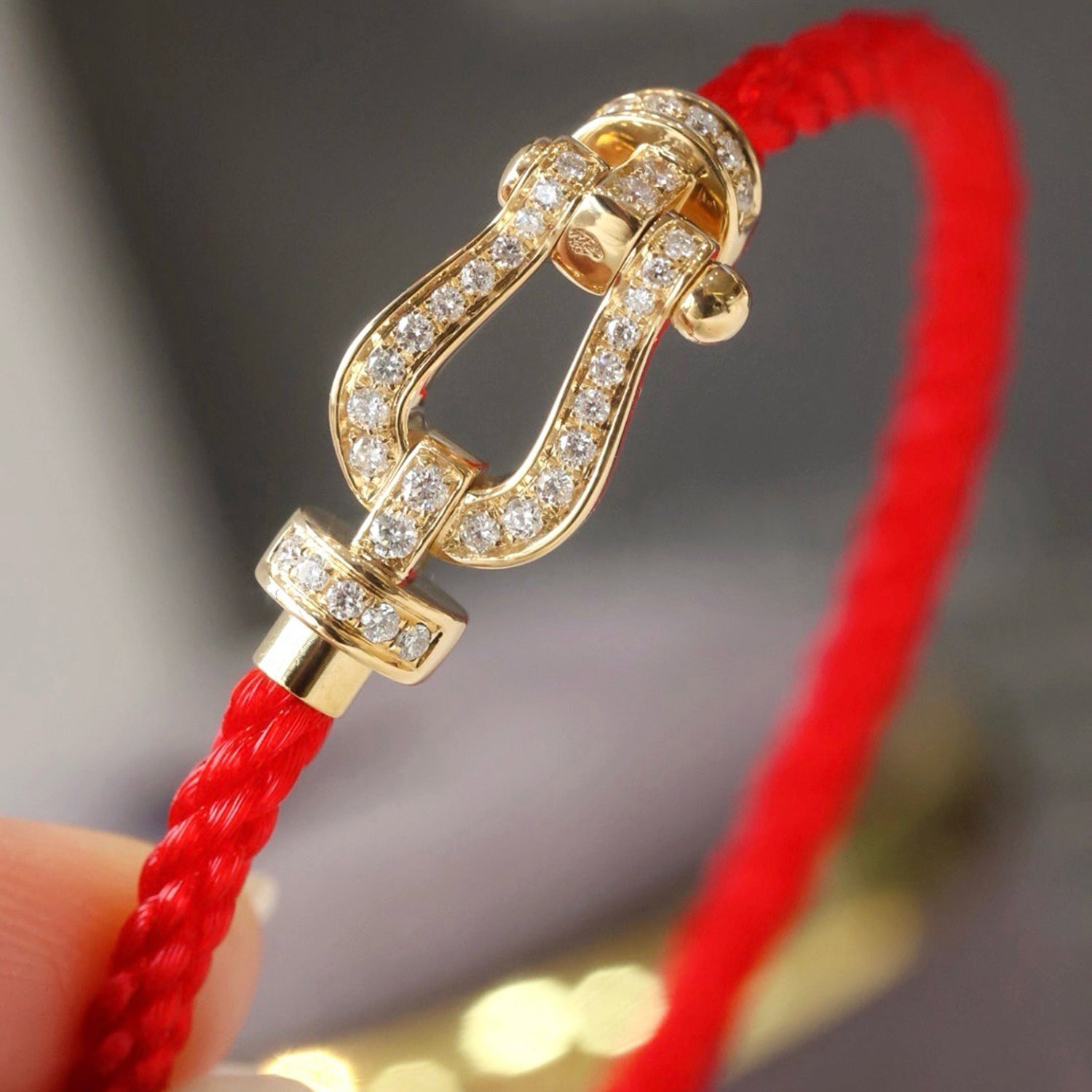 [Vicky]FORCE LARGE HORSESHOE FULL DIAMOND BRACELET SILVER