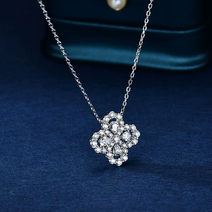 [Vicky]LOOP NECKLACE FULL MOTIF DIAMOND 16MM MULTIPLE COLORS
