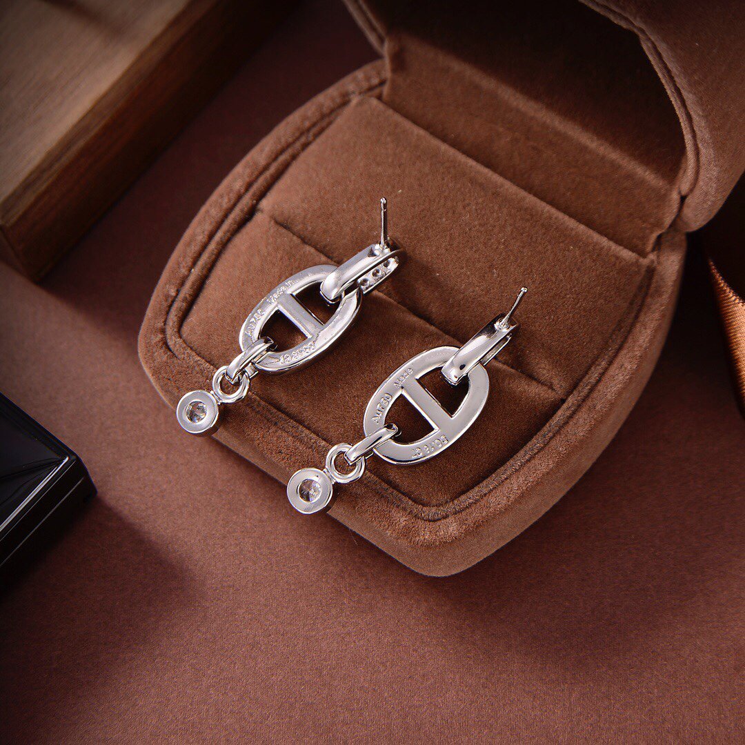 [Vicky]HM CHAINE DIAMOND EARRINGS