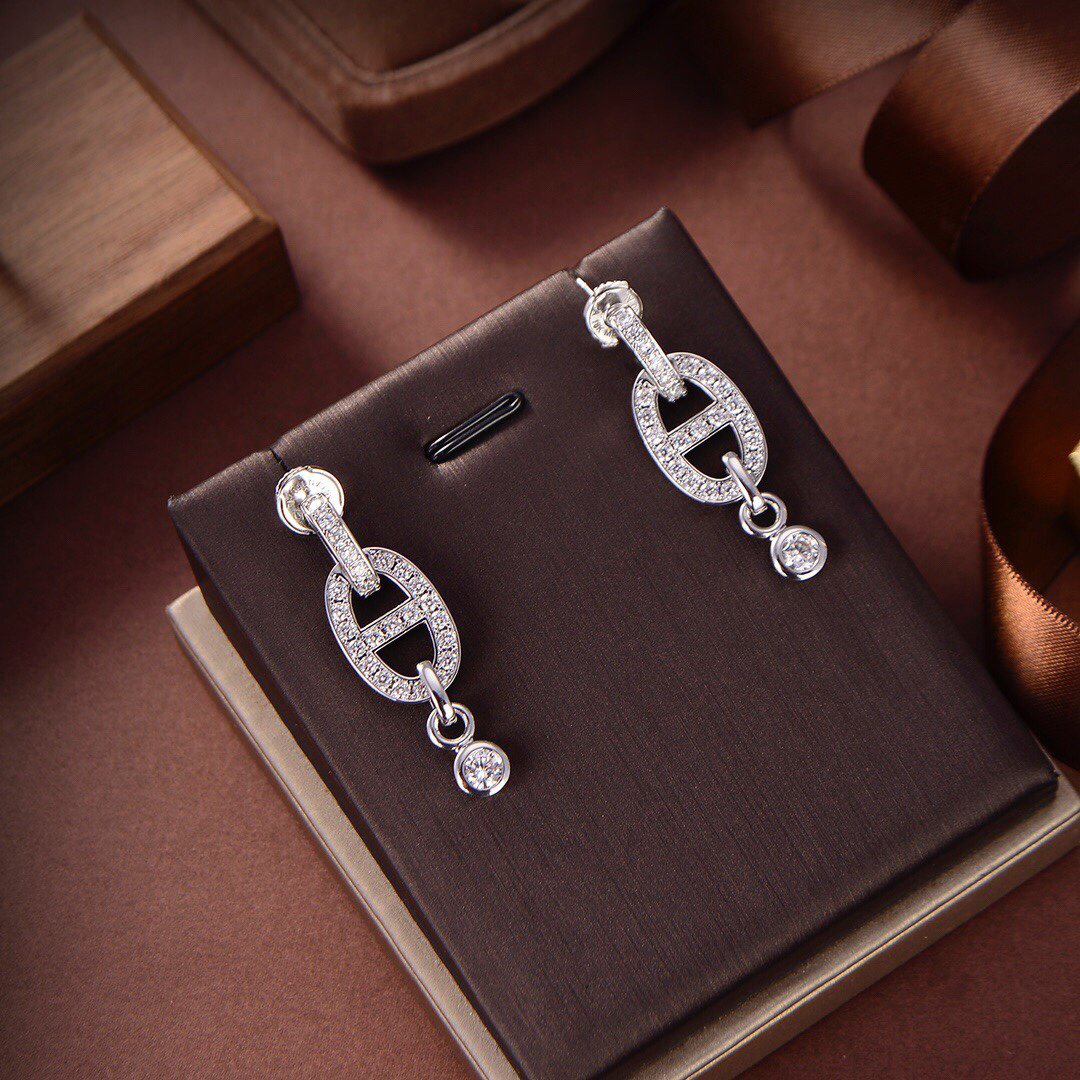 [Vicky]HM CHAINE DIAMOND EARRINGS