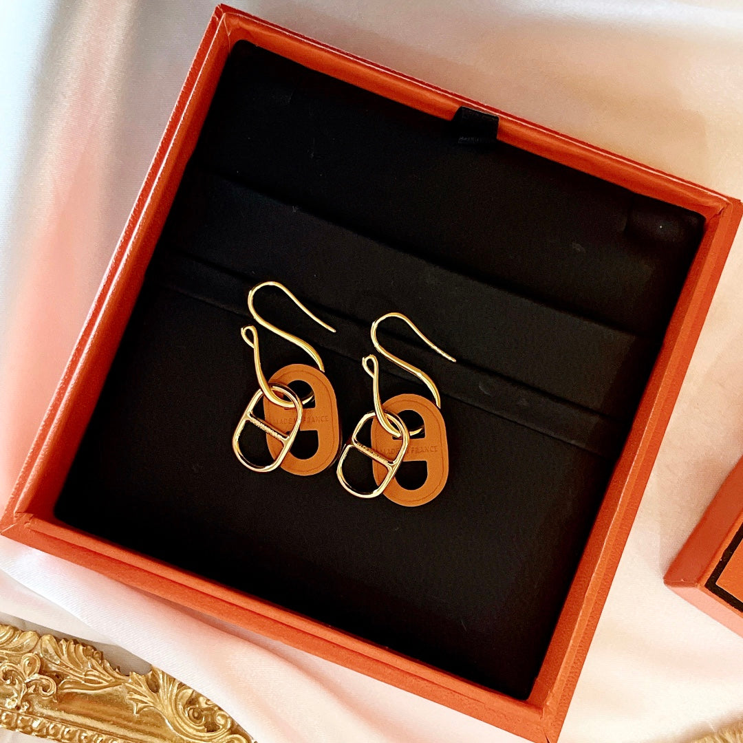 [Vicky]HM O'MAILLON GOLD EARRINGS