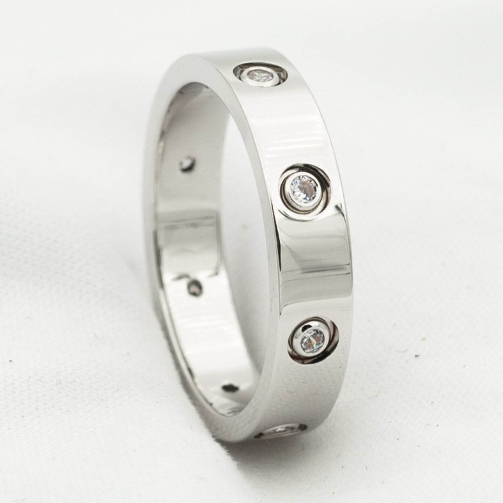[Vicky]LOVE RING 3.6MM 8 DIAMONDS
