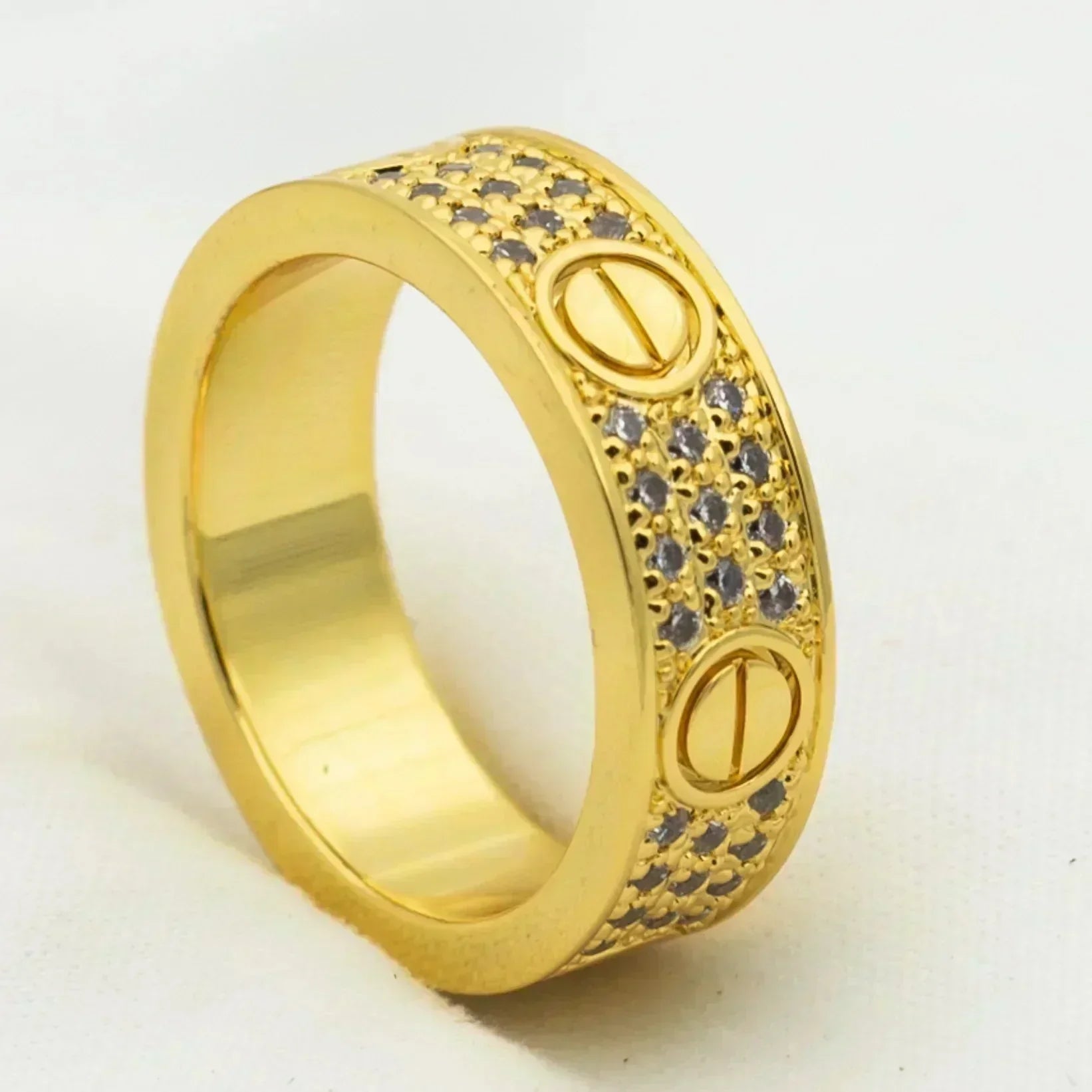 [Vicky]LOVE RING 5.5MM DIAMONDS PAVED