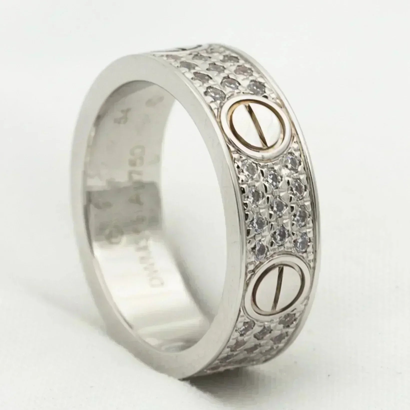 [Vicky]LOVE RING 5.5MM DIAMONDS PAVED