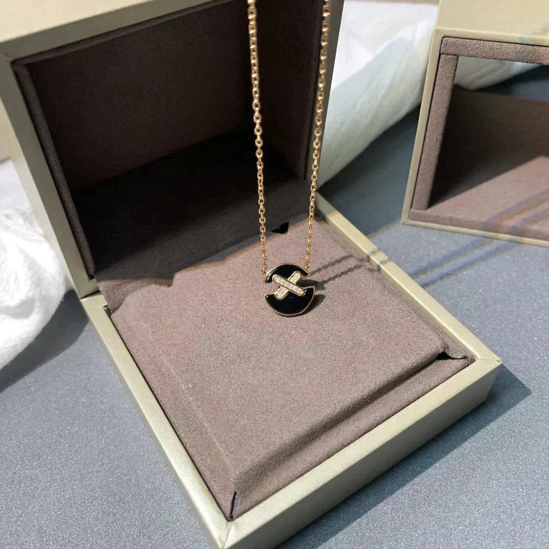 [Vicky]JEUX DE ROSE GOLD DIAMOND NECKLACE