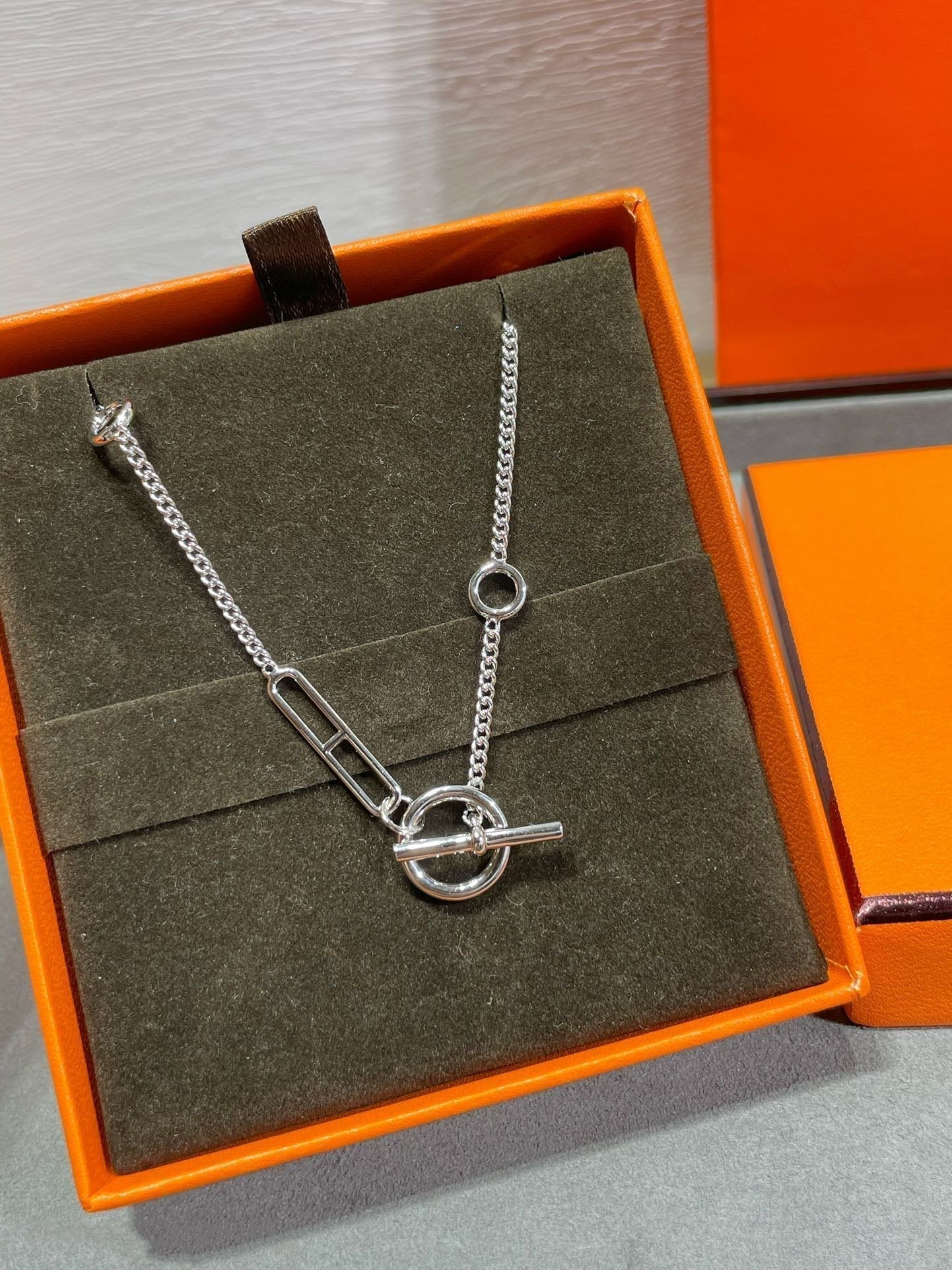 [Vicky]HM STERLING CHAINE D'ANCRE HEART