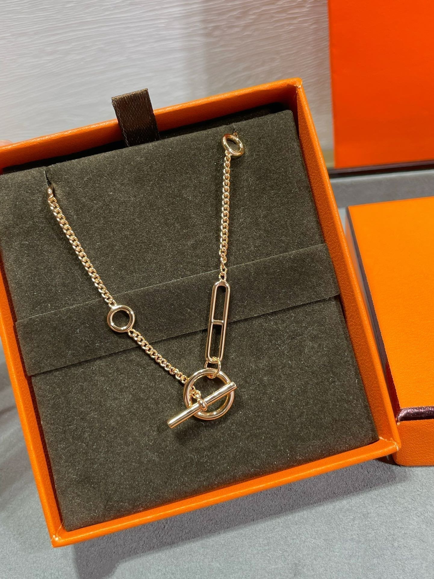 [Vicky]HM STERLING CHAINE D'ANCRE HEART