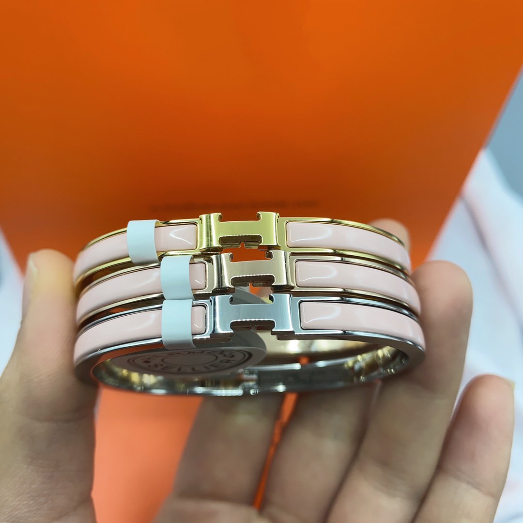 [Vicky]CLASSIC HM CLIC  PINK 8MM ENAMEL BRACELET