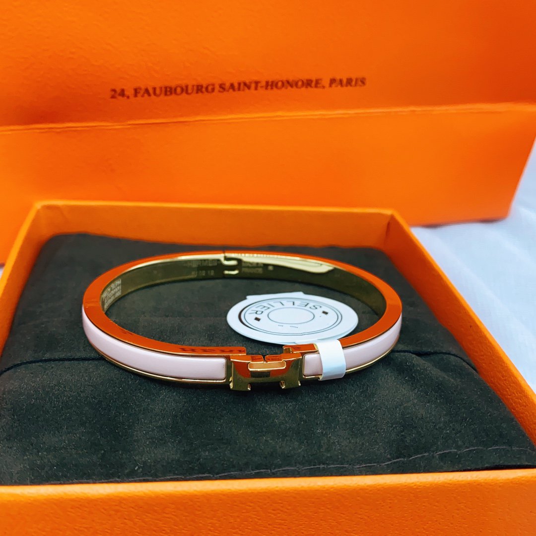 [Vicky]CLASSIC HM CLIC  PINK 8MM ENAMEL BRACELET