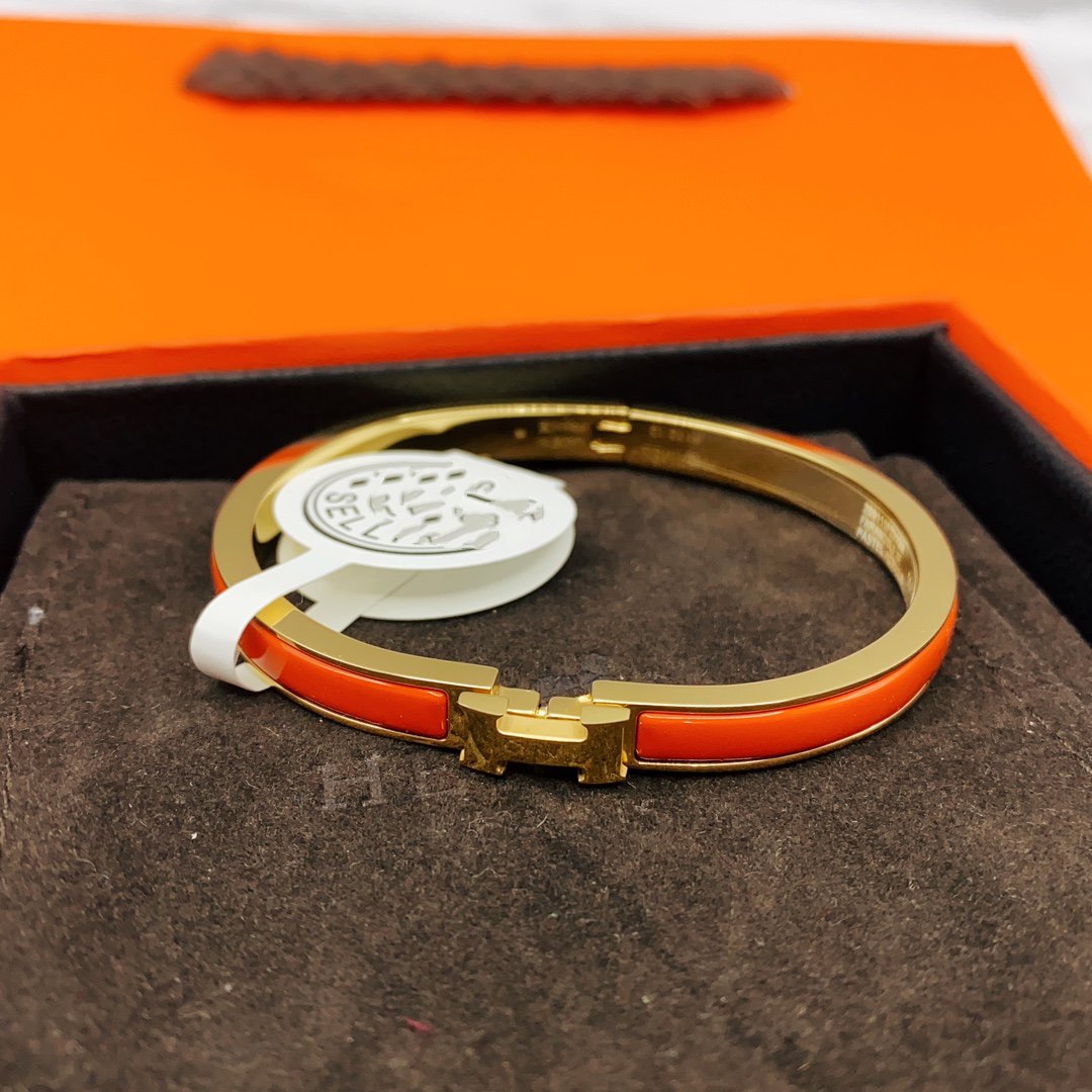 [Vicky]CLASSIC HM CLIC RED 8MM ENAMEL BRACELET