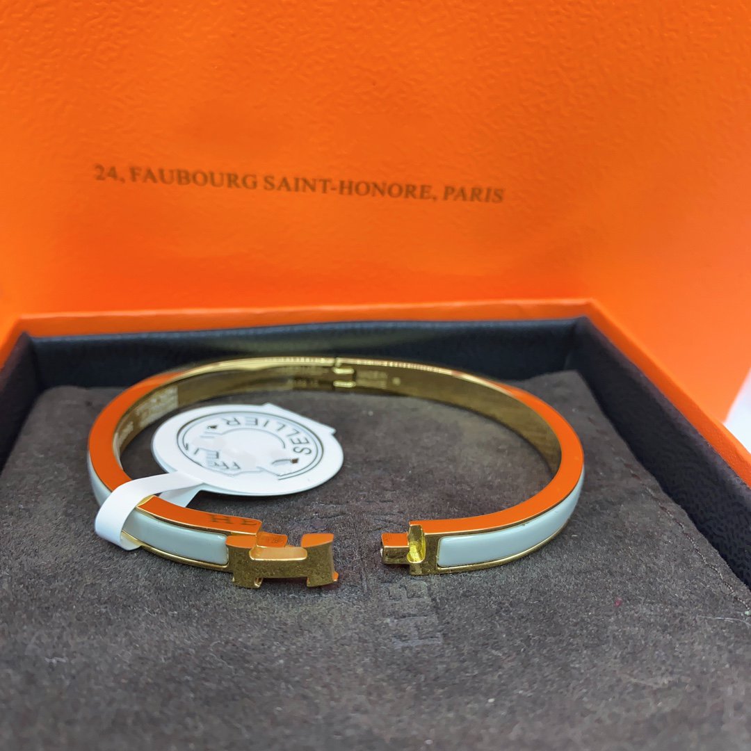 [Vicky]CLASSIC HM CLIC GREEN 8MM ENAMEL BRACELET