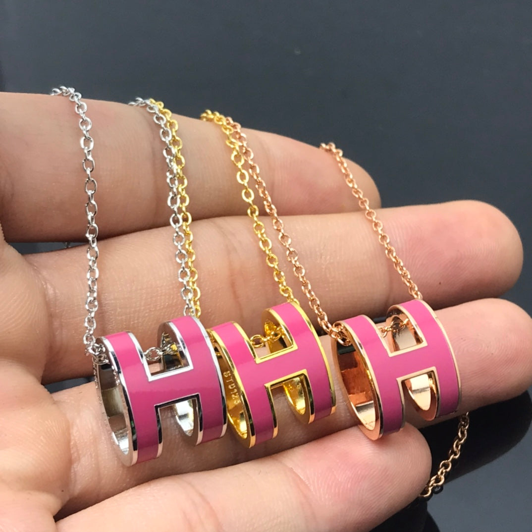 [Vicky]H NECKLACE PINK