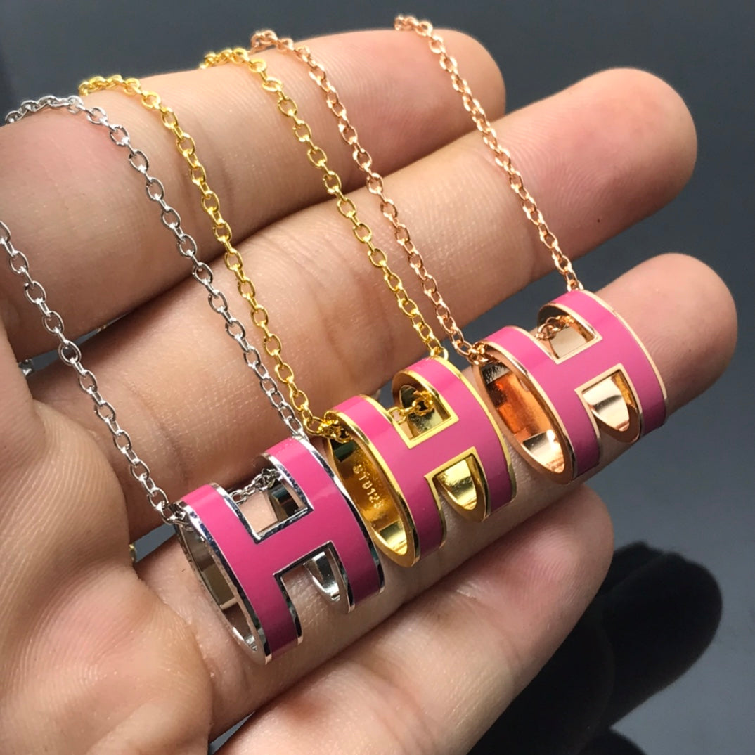 [Vicky]H NECKLACE PINK