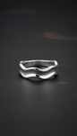 Fluid sterling silver ring