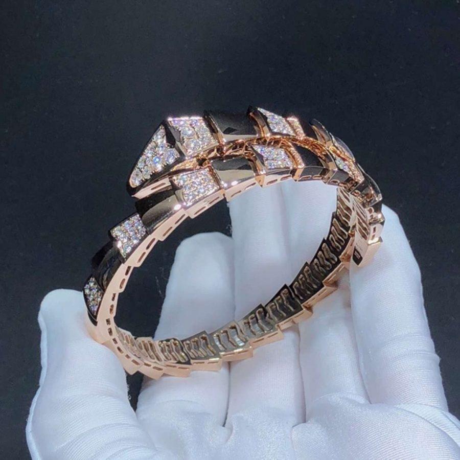 [Vicky]SERPENTI WIDE BRACELET PINK GOLD DIAMOND