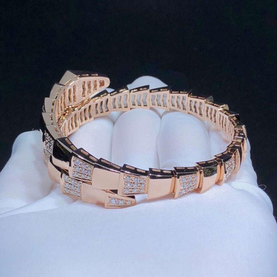 [Vicky]SERPENTI WIDE BRACELET PINK GOLD DIAMOND