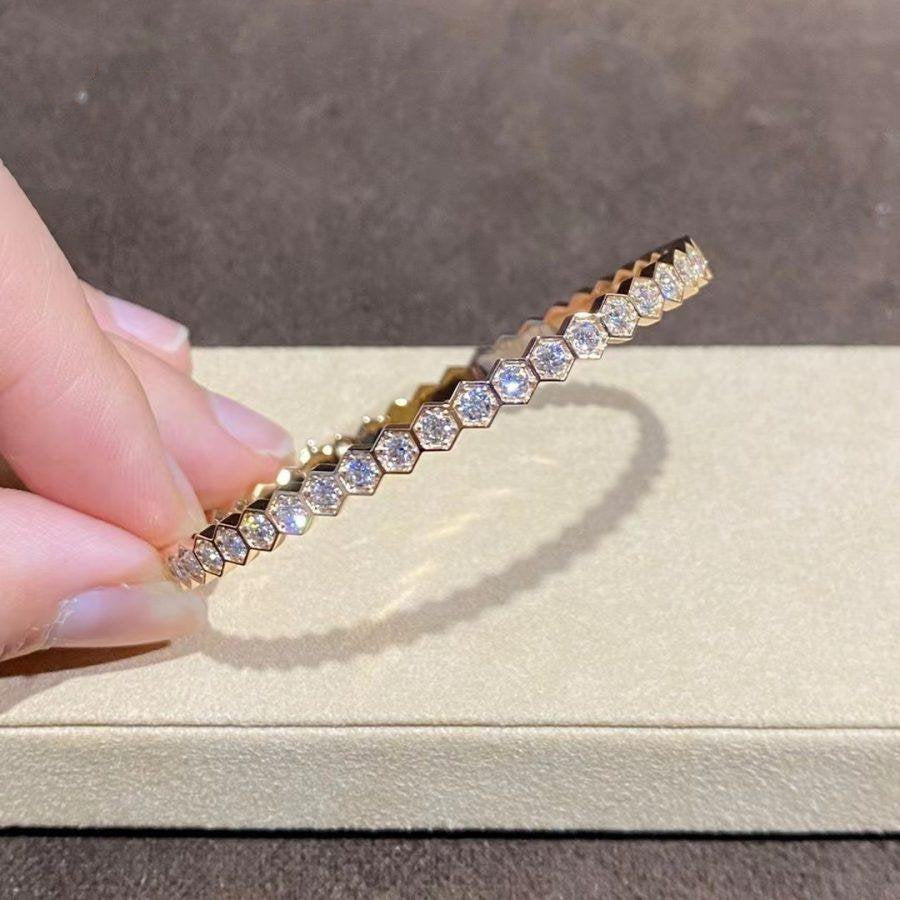 [Vicky]BEE LOVE GOLD BRACELET FULL DIAMOND