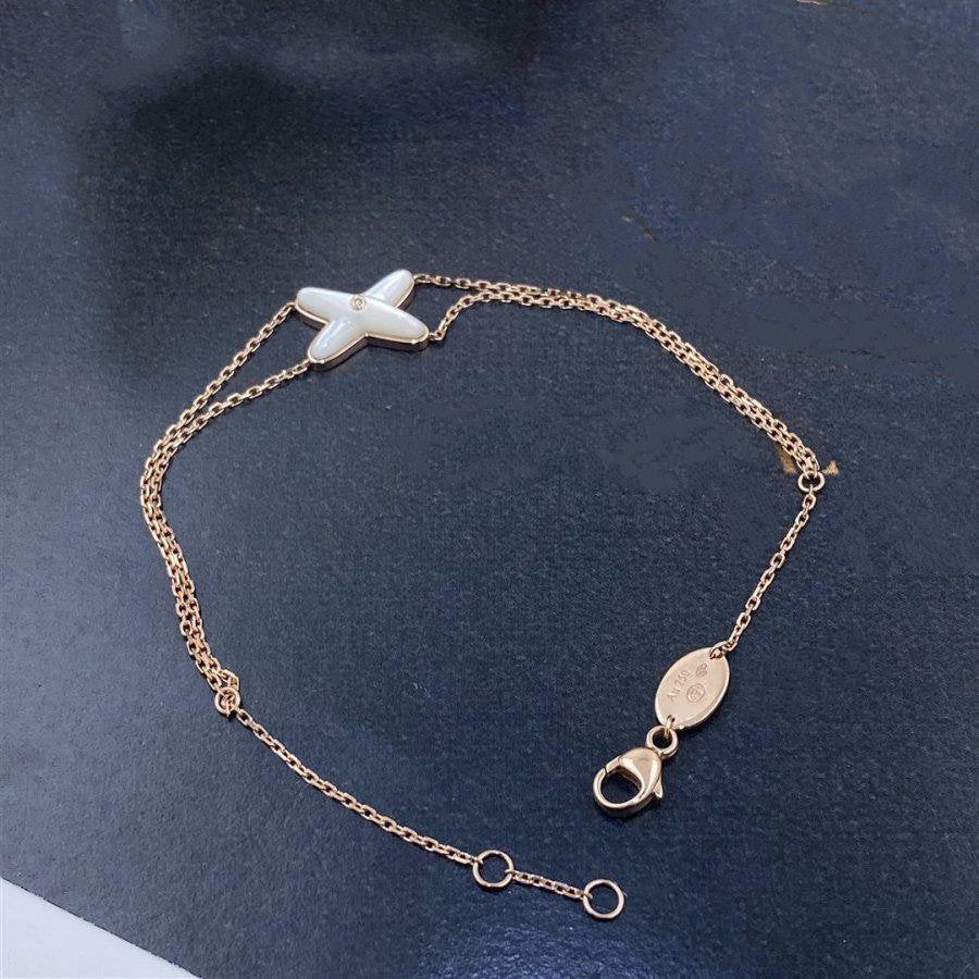 [Vicky]JEUX BRACELET WHITE MOP PINK GOLD 1 DIAMOND
