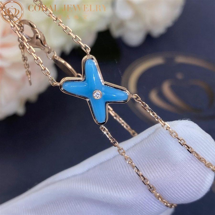 [Vicky]JEUX BRACELET TURQUOISE PINK GOLD 1 DIAMOND