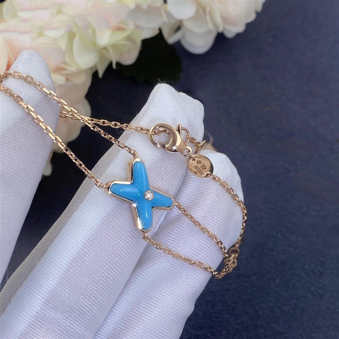 [Vicky]JEUX BRACELET TURQUOISE PINK GOLD 1 DIAMOND