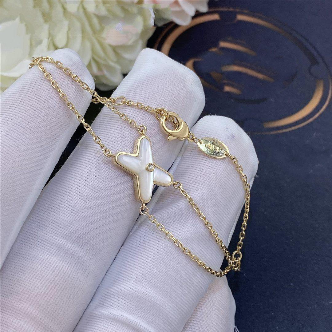 [Vicky]JEUX BRACELET WHITE MOP GOLD 1 DIAMOND
