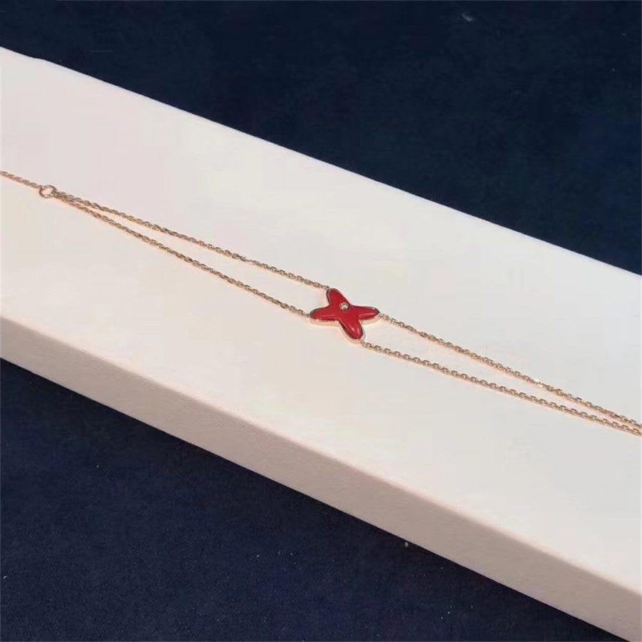 [Vicky]JEUX BRACELET CARNELIAN PINK GOLD 1 DIAMOND