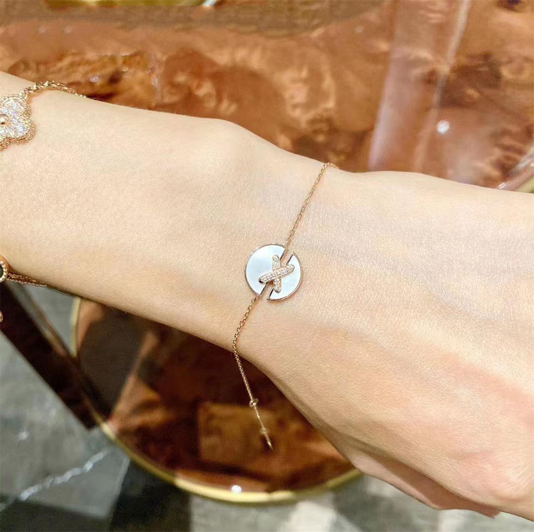 [Vicky]JEUX DE BRACELET MOP PINK GOLD DIAMONDS