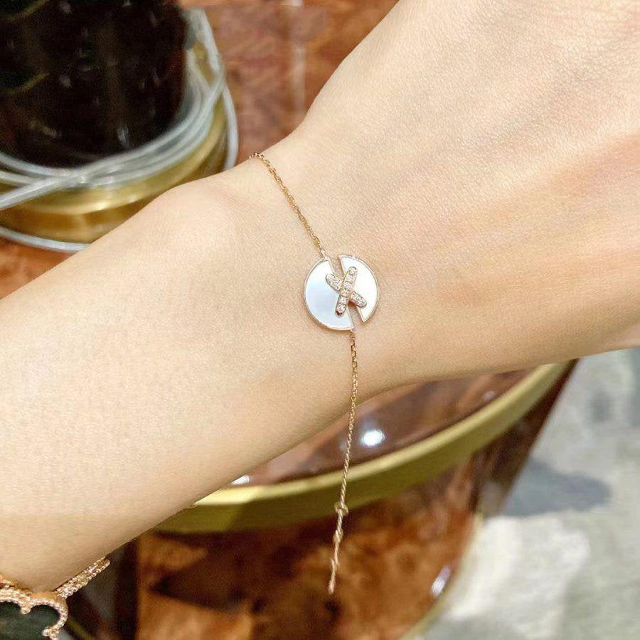 [Vicky]JEUX DE BRACELET MOP PINK GOLD DIAMONDS