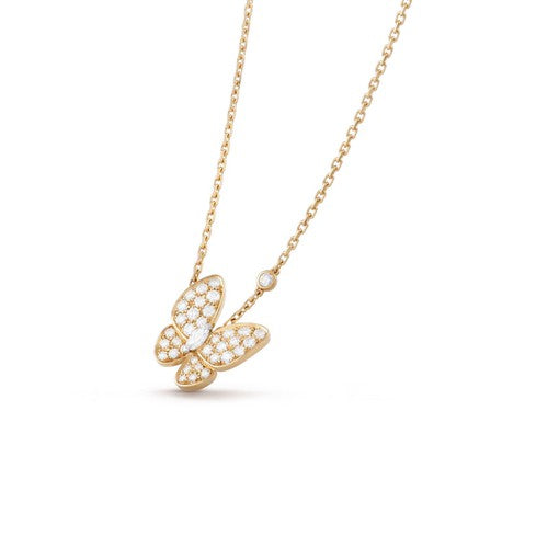 [Vicky]BUTTERFLY DIAMOND NECKLACE