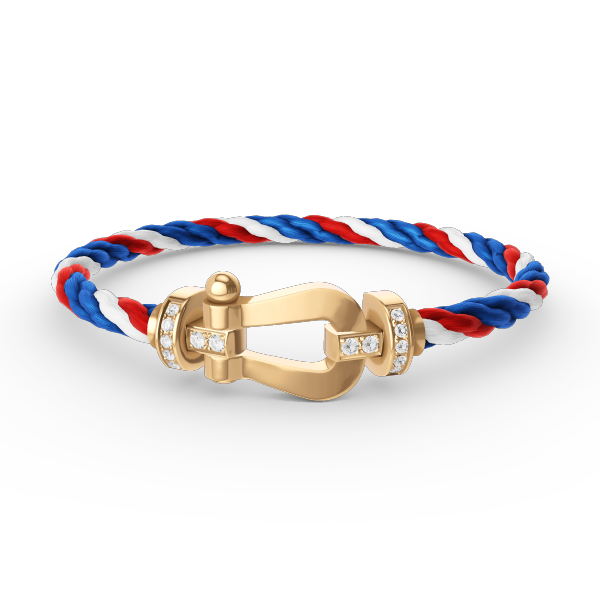 [Vicky]FORCE LARGE HORSESHOE HALF DIAMOND BRACELET GOLD