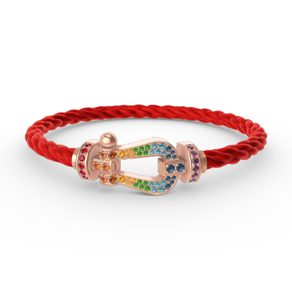 [Vicky]FORCE LARGE HORSESHOE  COLORED DIAMOND BRACELET ROSE GOLD