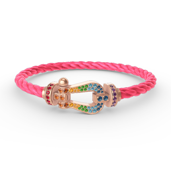 [Vicky]FORCE LARGE HORSESHOE  COLORED DIAMOND BRACELET ROSE GOLD