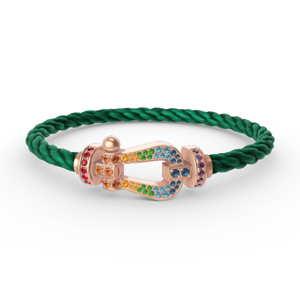 [Vicky]FORCE LARGE HORSESHOE  COLORED DIAMOND BRACELET ROSE GOLD
