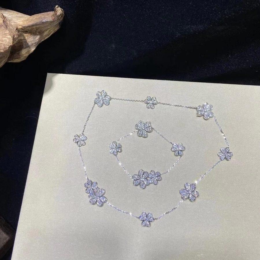 [Vicky]FRIVOLE SILVER 5 FLOWERS BRACELET