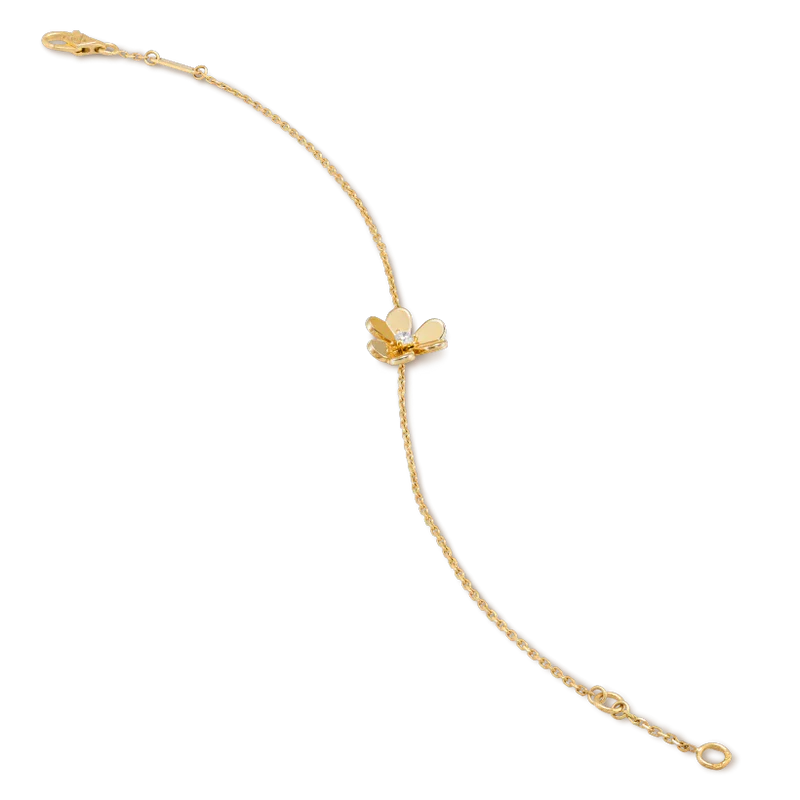 [Vicky]FRIVOLE GOLD FLOWER PINK MALACHITE BRACELET