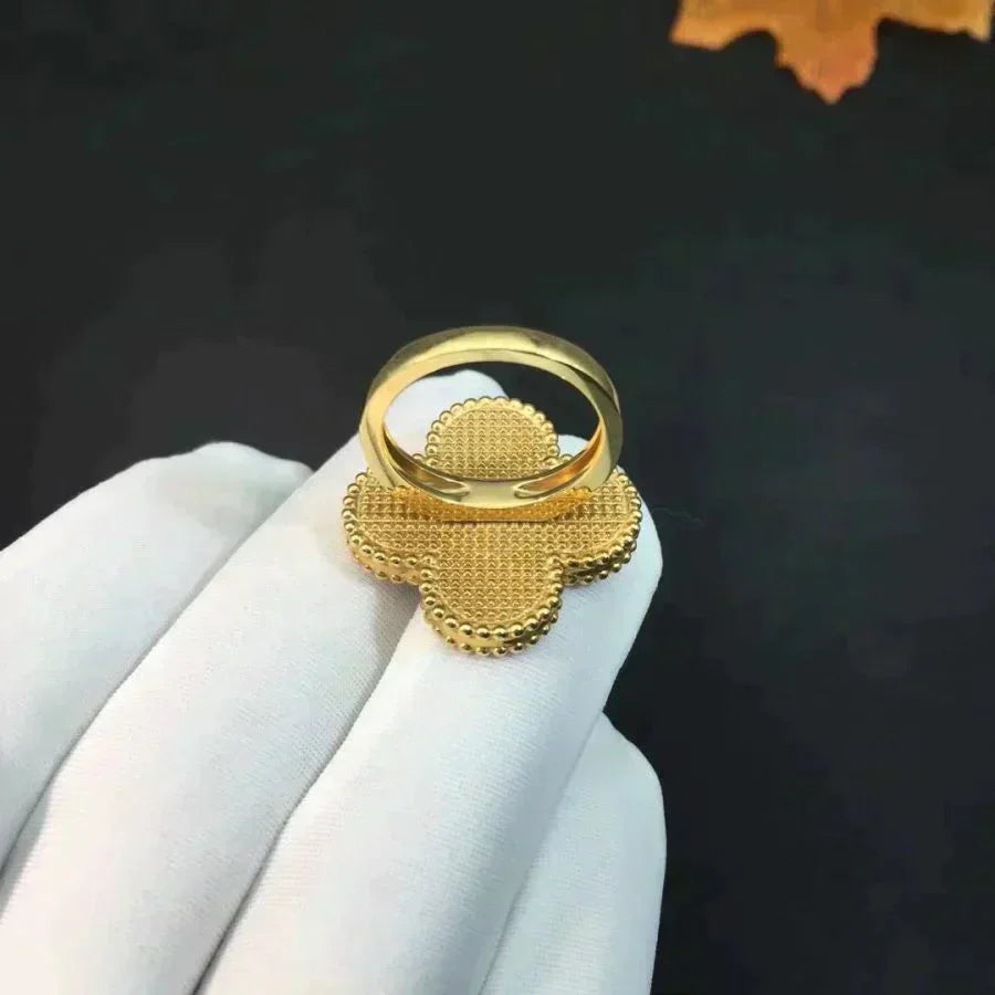 [Vicky]CLOVER MALACHITE RING