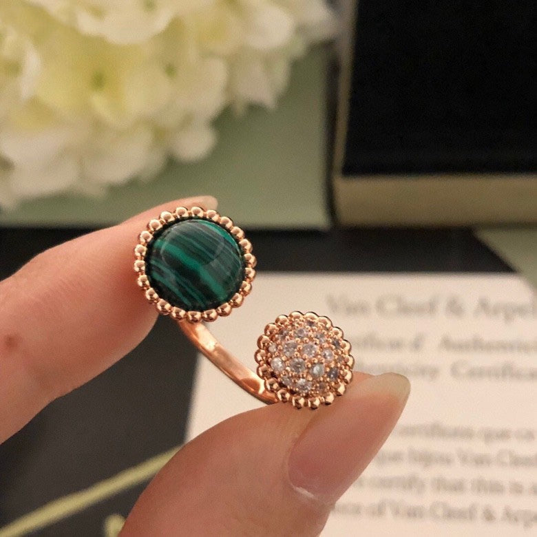 [Vicky]PERLEE COULEURS DIAMOND ROSE GOLD BETWEEN THE FINGER RING