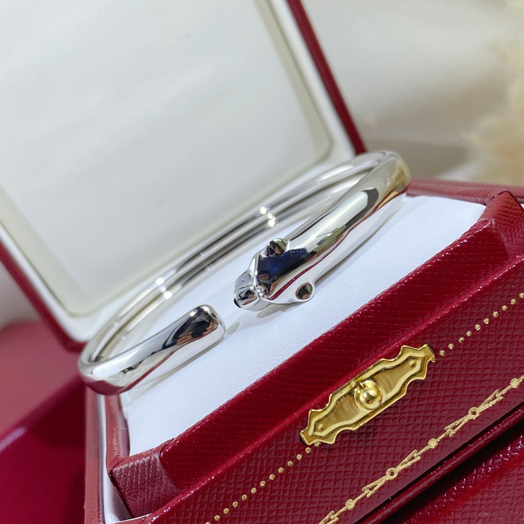 [Vicky]PANTHERE SILVER OPEN BRACELET