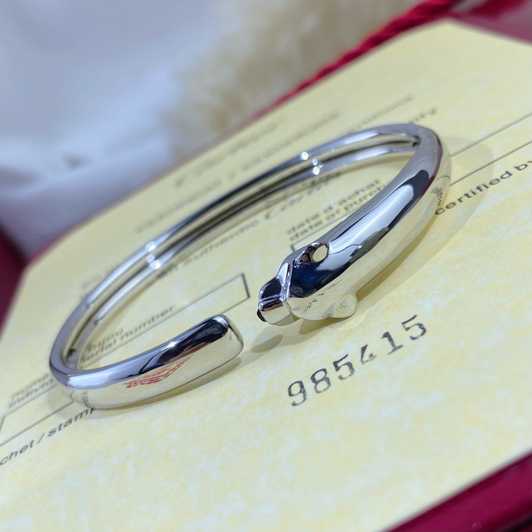 [Vicky]PANTHERE SILVER OPEN BRACELET