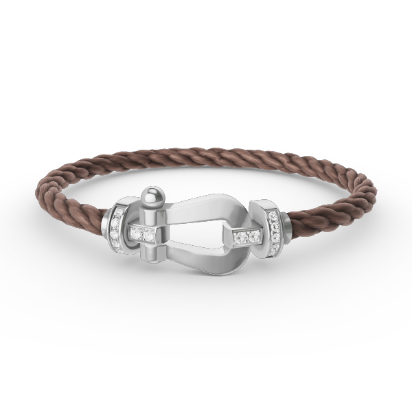 [Vicky]FORCE LARGE HORSESHOE HALF DIAMOND BRACELET SILVER