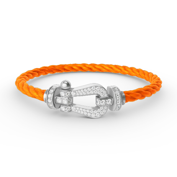 [Vicky]FORCE LARGE HORSESHOE FULL DIAMOND BRACELET SILVER