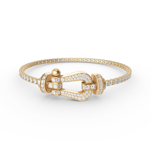 [Vicky]FORCE  LARGE HORSESHOE FULL DIAMOND TENNIS BRACELET